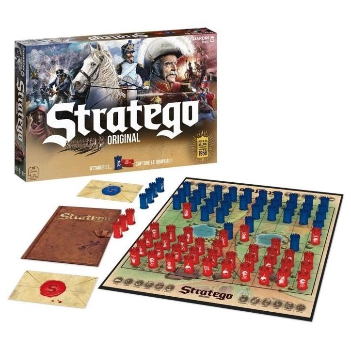 Stratego Original - Jeu de société - DUJARDIN - Lancez l'offensive et protégez votre drapeau dans ce classique du jeu straté