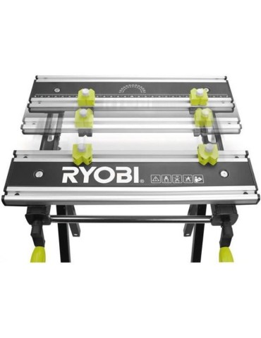 RYOBI Etabli RWB03 pliable, réglable et pivotant avec 100 kg de charge maximale