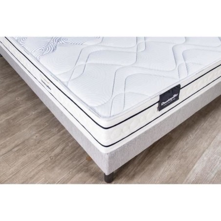Matelas 90x190 marque DUNLOPILLO - Hauteur 20 cm Ressorts ensachés - Dunloflex - 5 zones - Soutien Equilibré - Fabriqué en Fr