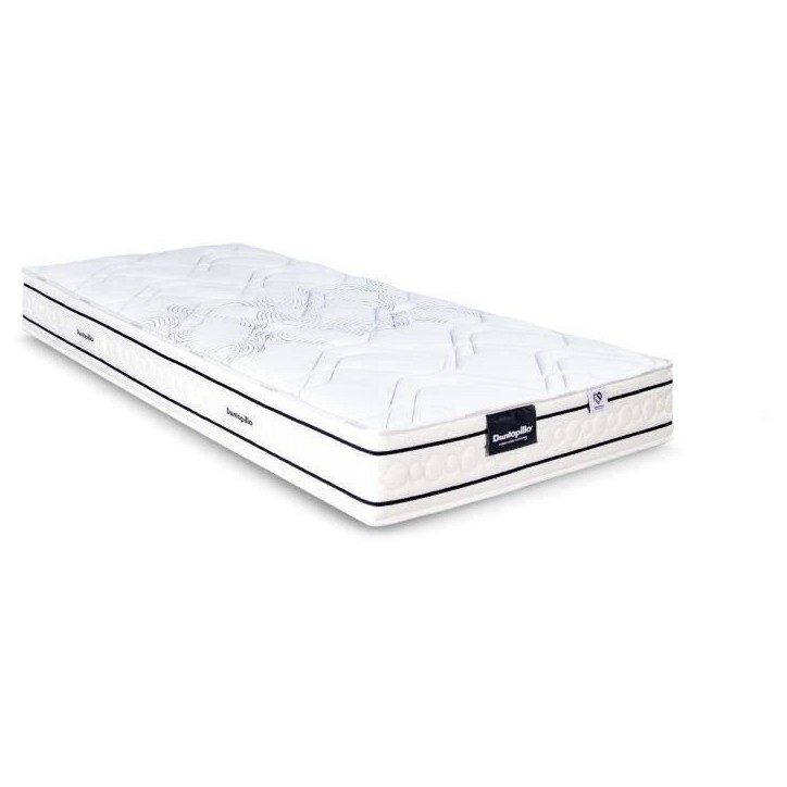 Matelas 180x200 marque DUNLOPILLO - Hauteur 20 cm Ressorts ensachés - Dunloflex - 5 zones - Soutien Equilibré - Fabriqué en F Matelas 180x200 marque DUNLOPILLO - Hauteur 20 cm Ressorts ensachés - Dunloflex - 5 zones - Soutien Equilibré - Fabriqué en F