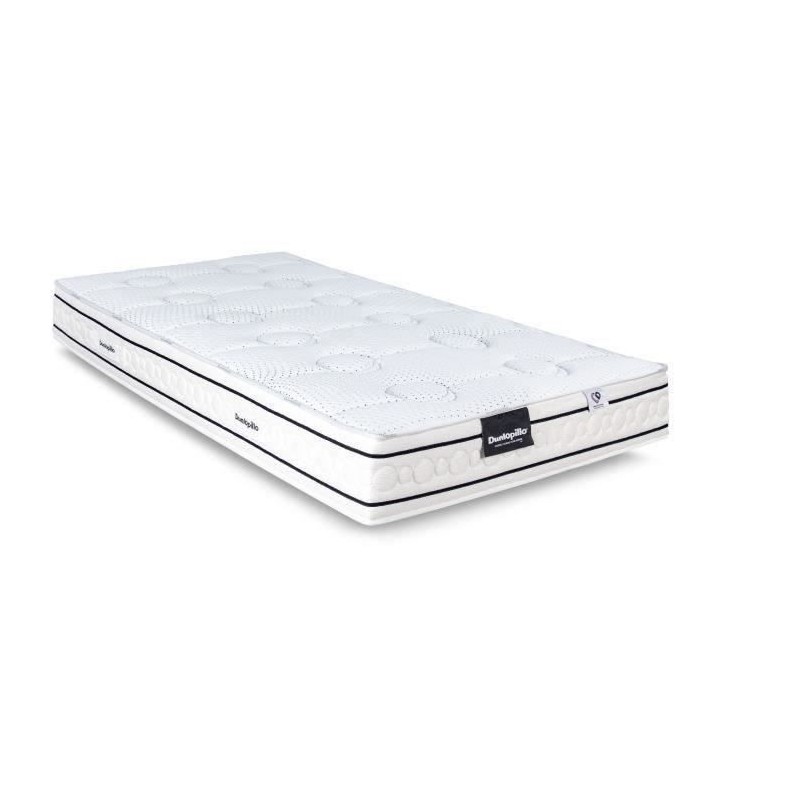 Matelas 90x200 marque DUNLOPILLO - Hauteur 21 cm Latex - Aération nat Matelas 90x200 marque DUNLOPILLO - Hauteur 21 cm Latex - Aération nat