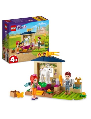 LEGO 41696 Friends L'Écurie de Toilettage du Poney, Jouet avec Cheval pour Enfants des 4 Ans, Inclut avec Animaux de la Ferme