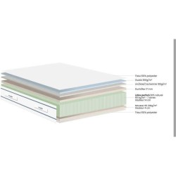 Matelas 180x200 marque DUNLOPILLO - Hauteur 21 cm Latex - Aération na