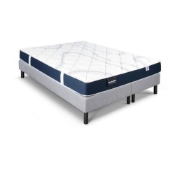 Ensemble matelas sommier 160x200 (2x80) marque DUNLOPILLO - Hauteur 18