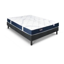 Ensemble matelas sommier 160x200 marque DUNLOPILLO - Hauteur 18 cm - M