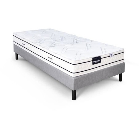 Ensemble matelas sommier 90x190 marque DUNLOPILLO - Hauteur 20 cm - Re