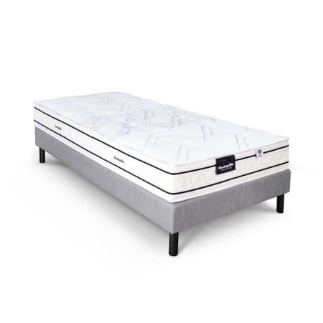 Ensemble matelas sommier 90x200 marque DUNLOPILLO - Hauteur 20 cm - Re
