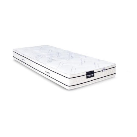 Ensemble matelas sommier 90x200 marque DUNLOPILLO - Hauteur 20 cm - Ressorts ensachés -5 zones - Equilibré - Fabriqué en Fran