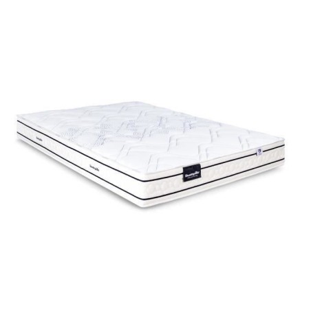 Ensemble matelas sommier 160x200 marque DUNLOPILLO - Hauteur 20 cm - Ressorts ensachés -5 zones - Equilibré - Fabriqué en Fra