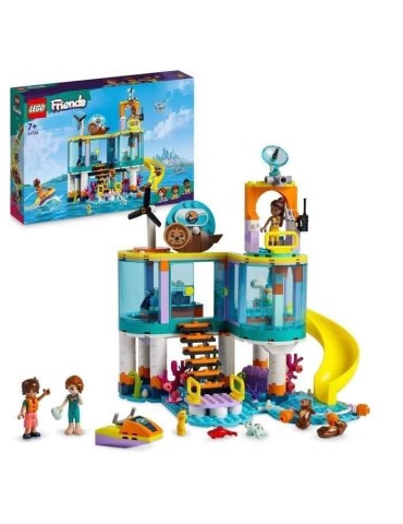LEGO Friends 41736 Le Centre de Sauvetage en Mer, Jouet de Vétérinaire Animaux, Enfants 7 Ans
