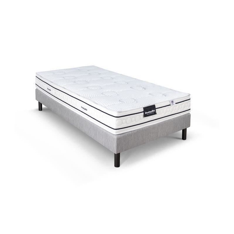 Ensemble matelas sommier 90x200 marque DUNLOPILLO Hauteur 21 cm - Late Ensemble matelas sommier 90x200 marque DUNLOPILLO Hauteur 21 cm - Late