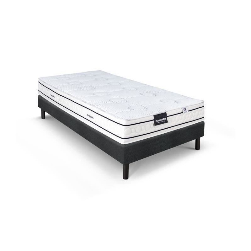 Ensemble matelas sommier 90x200 marque DUNLOPILLO Hauteur 21 cm - Late Ensemble matelas sommier 90x200 marque DUNLOPILLO Hauteur 21 cm - Late
