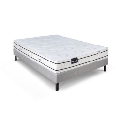 Ensemble matelas sommier 140x190 marque DUNLOPILLO Hauteur 21 cm- Late