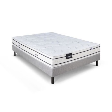 Ensemble matelas sommier 160x200 marque DUNLOPILLO Hauteur 21 cm- Late