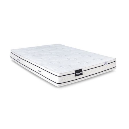 Ensemble matelas sommier 160x200 (2x80)marque DUNLOPILLO Hauteur 21 cm- Latex -7 zones - Soutien Équilibré - Fabriqué en Fran