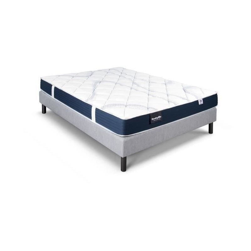 Ensemble matelas sommier 160x200marque DUNLOPILLO - Hauteur 18 cm - Mo Ensemble matelas sommier 160x200marque DUNLOPILLO - Hauteur 18 cm - Mo