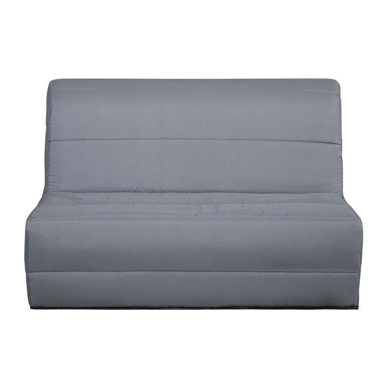 Banquette convertible BZ DUNLOPILLO- 2 places - Tissu gris - L 140 x H