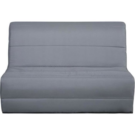 Banquette convertible BZ DUNLOPILLO- 2 places - Tissu gris - L 140 x H