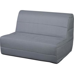 Banquette convertible BZ DUNLOPILLO- 2 places - Tissu gris - L 140 x H