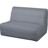 Banquette convertible BZ DUNLOPILLO- 2 places - Tissu gris - L 140 x H