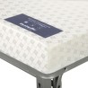 Banquette convertible BZ DUNLOPILLO- 2 places - Tissu gris - L 140 x H