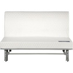Banquette convertible BZ DUNLOPILLO- 2 places - Tissu gris - L 140 x H