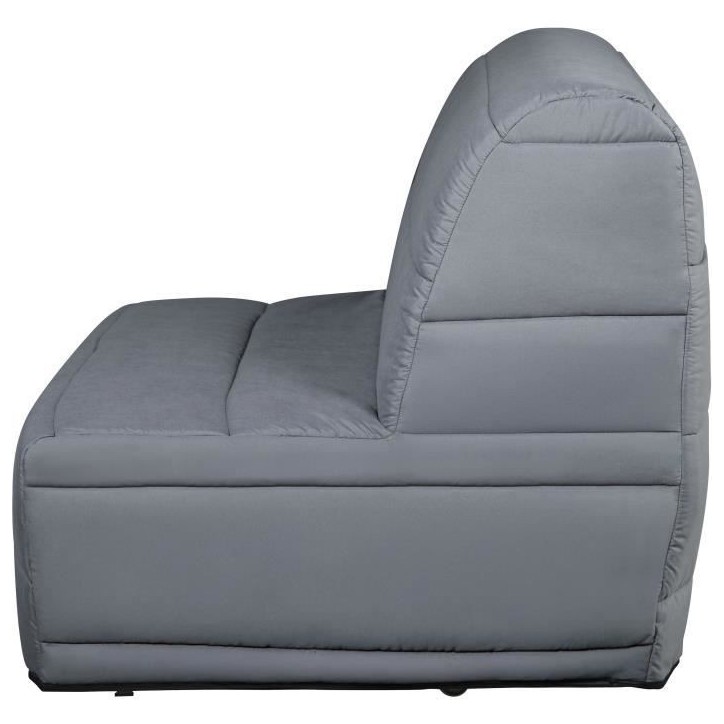 Banquette convertible BZ DUNLOPILLO- 2 places - Tissu gris - L 140 x H 94 x P 55 cm - PEARL