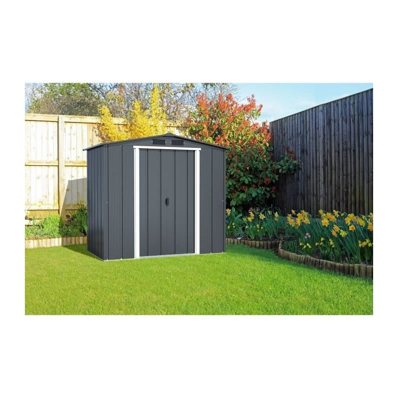Abri de jardin - Métal - DURAMAX - 2,47 m² - 0,33 mm - Anthracite - Abri de jardin - Métal - DURAMAX - 2,47 m² - 0,33 mm - Anthracite -