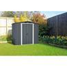 Abri de jardin - Métal - DURAMAX - 2,47 m² - 0,33 mm - Anthracite -