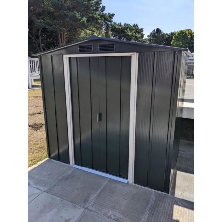 Abri de jardin - Métal - DURAMAX - 2,47 m² - 0,33 mm - Anthracite - DUECO64PR