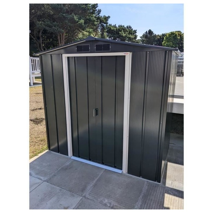Abri de jardin - Métal - DURAMAX - 2,47 m² - 0,33 mm - Anthracite - DUECO64PR Abri de jardin - Métal - DURAMAX - 2,47 m² - 0,33 mm - Anthracite - DUECO64PR