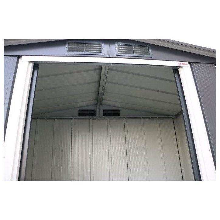 Abri de jardin - Métal - DURAMAX - 2,47 m² - 0,33 mm - Anthracite - DUECO64PR Abri de jardin - Métal - DURAMAX - 2,47 m² - 0,33 mm - Anthracite - DUECO64PR