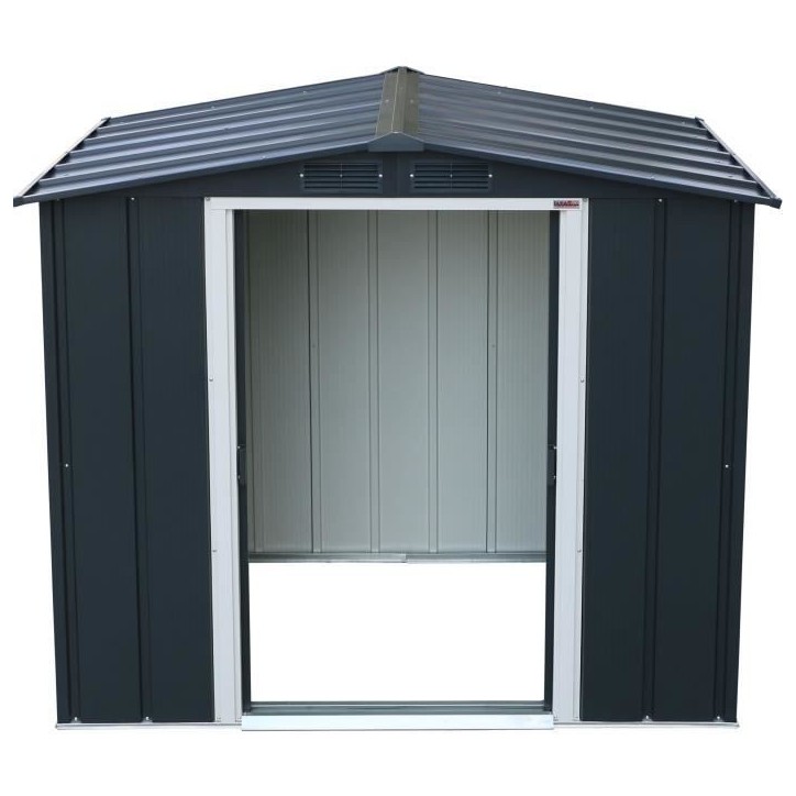 Abri de jardin - Métal - DURAMAX - 2,47 m² - 0,33 mm - Anthracite - DUECO64PR Abri de jardin - Métal - DURAMAX - 2,47 m² - 0,33 mm - Anthracite - DUECO64PR