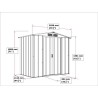 Abri de jardin - Métal - DURAMAX - 2,47 m² - 0,33 mm - Anthracite -