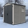 Abri de jardin - PVC - DURAMAX - 3,50 m² + Plancher - Gris clair / An