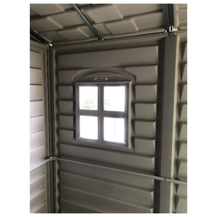 Abri de jardin - PVC - DURAMAX - 3,50 m² + Plancher - Gris clair / Anthracite - DUSTMATE66PR Abri de jardin - PVC - DURAMAX - 3,50 m² + Plancher - Gris clair / Anthracite - DUSTMATE66PR