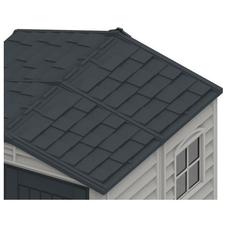 Abri de jardin - PVC - DURAMAX - 3,50 m² + Plancher - Gris clair / Anthracite - DUSTMATE66PR Abri de jardin - PVC - DURAMAX - 3,50 m² + Plancher - Gris clair / Anthracite - DUSTMATE66PR