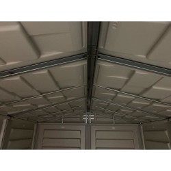 Abri de jardin - PVC - DURAMAX - 3,50 m² + Plancher - Gris clair / An