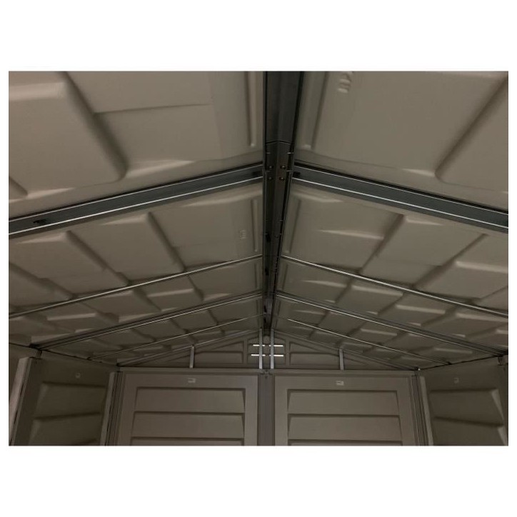 Abri de jardin - PVC - DURAMAX - 3,50 m² + Plancher - Gris clair / Anthracite - DUSTMATE66PR Abri de jardin - PVC - DURAMAX - 3,50 m² + Plancher - Gris clair / Anthracite - DUSTMATE66PR