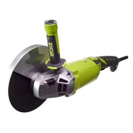 RYOBI - Meuleuse d'angle 2 000 W 230mm - poignée 180° - coffret antichocs + coffret, disque métal 230mm & clé de service - E