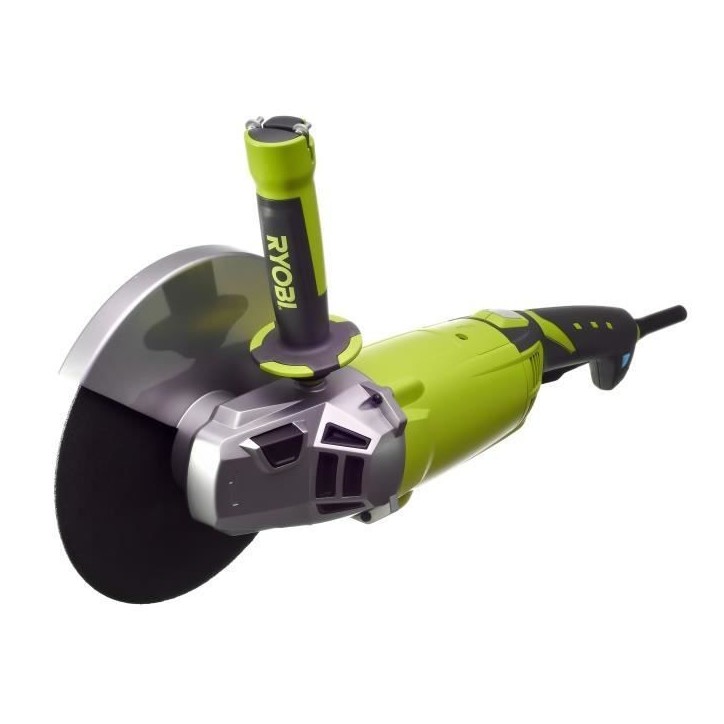 RYOBI - Meuleuse d'angle 2 000 W 230mm - poignée 180° - coffret antichocs + coffret, disque métal 230mm & clé de service - E RYOBI - Meuleuse d'angle 2 000 W 230mm - poignée 180° - coffret antichocs + coffret, disque métal 230mm & clé de service - E