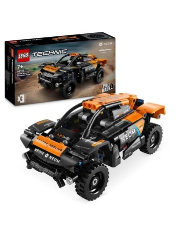 LEGO 42166 Technic NEOM McLaren Extreme E Race Car, Jouet de Voiture a Rétrofriction pour Enfants, a Construire