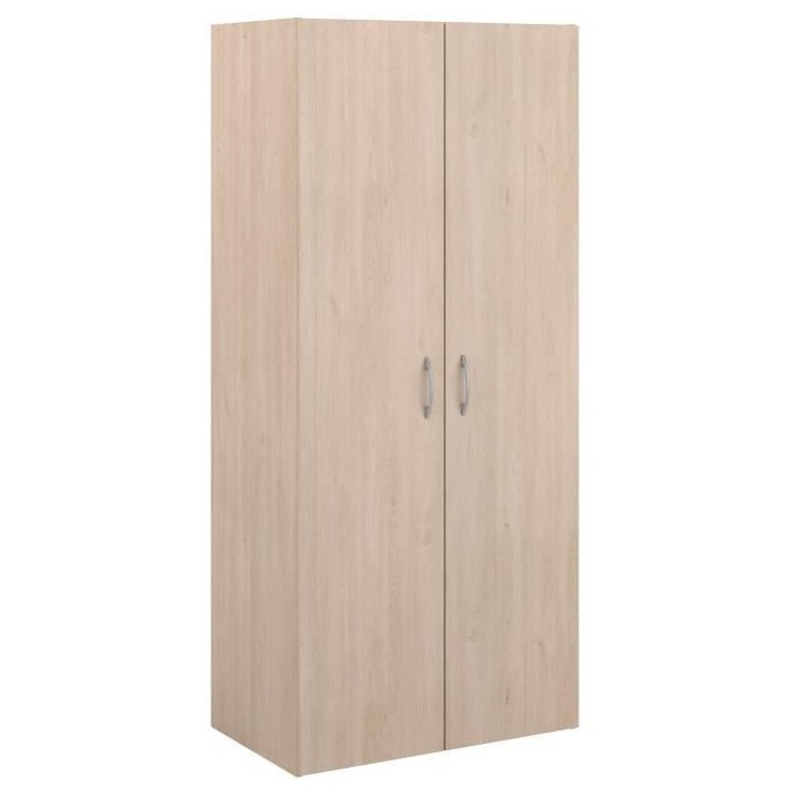 Armoire - EASY LIFE - Décor Chene clair - 2 portes battantes - L80,2 x H180 x P49,7cm - PARISOT Armoire - EASY LIFE - Décor Chene clair - 2 portes battantes - L80,2 x H180 x P49,7cm - PARISOT