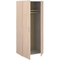 Armoire - EASY LIFE - Décor Chene clair - 2 portes battantes - L80,2