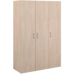 Armoire - EASY LIFE - Décor Chene clair - 3 portes battantes - L120,2