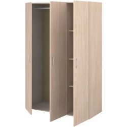 Armoire - EASY LIFE - Décor Chene clair - 3 portes battantes - L120,2