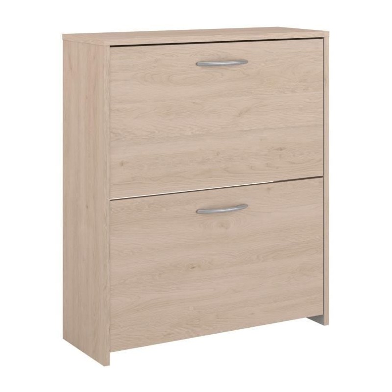 Meuble a chaussures 2 abattants - EASY LIFE - Chene - 66,5 x 78,5 x 25 Meuble a chaussures 2 abattants - EASY LIFE - Chene - 66,5 x 78,5 x 25
