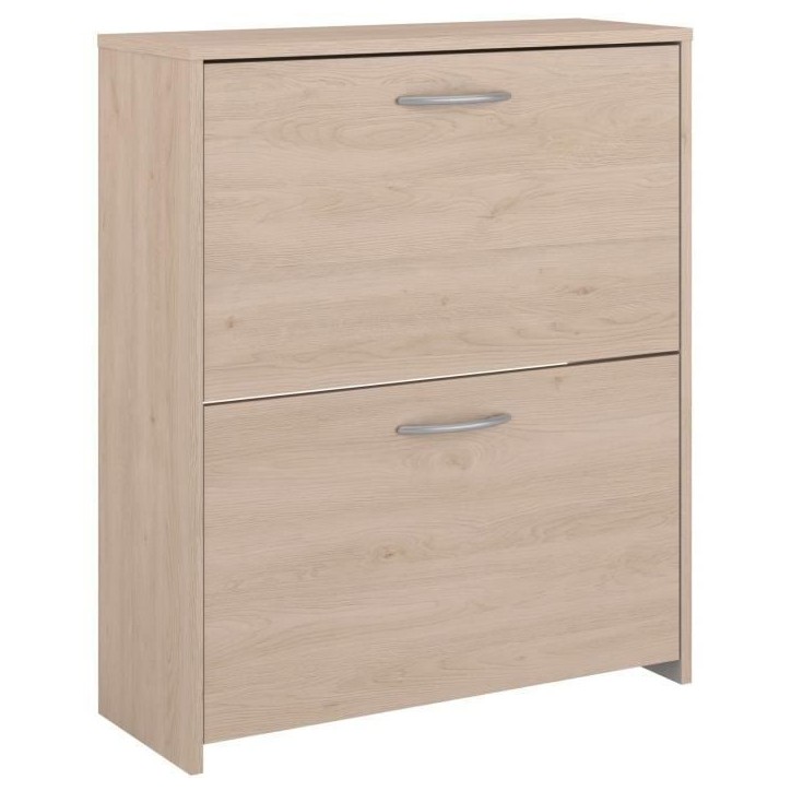 Meuble a chaussures 2 abattants - EASY LIFE - Chene - 66,5 x 78,5 x 25,1 - PARISOT