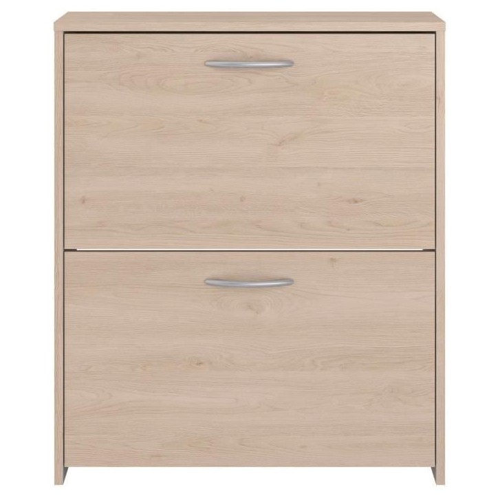 Meuble a chaussures 2 abattants - EASY LIFE - Chene - 66,5 x 78,5 x 25,1 - PARISOT