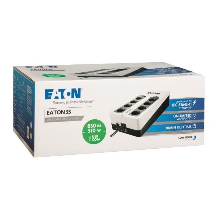 Onduleur Eaton ONDULEUR 8 PRISE 3S 850 Onduleur Eaton ONDULEUR 8 PRISE 3S 850